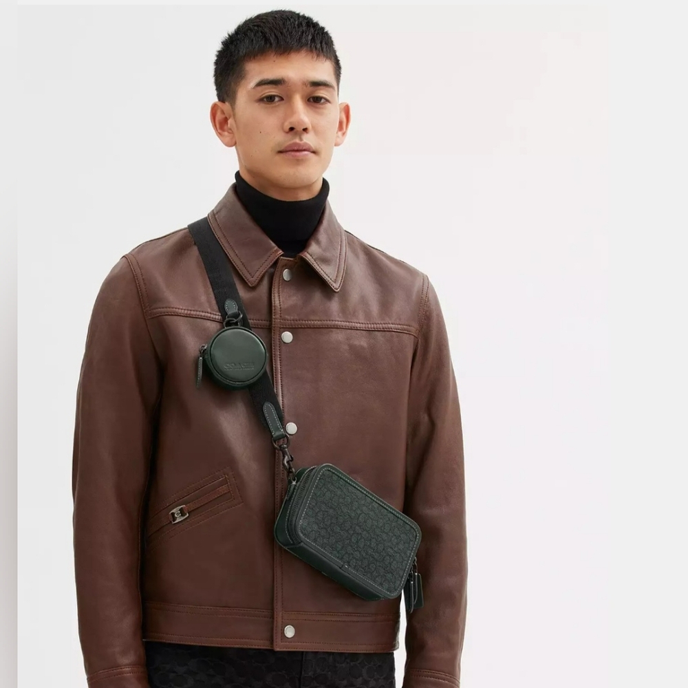 COACH Charter Slim Crossbody In Micro Signature Jacquard - Picture 1 of 12